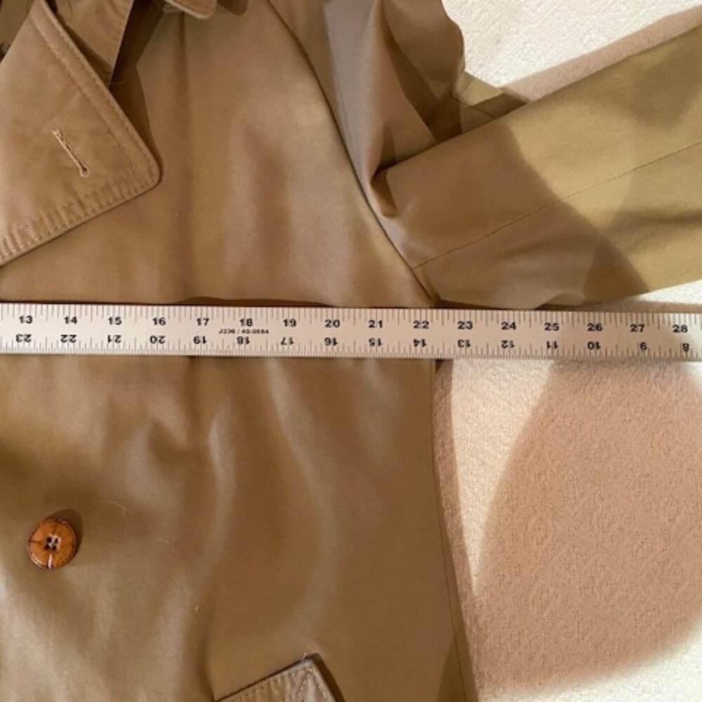 Europe Craft Vintage Trench Coat Beige Dress Coat Removable Wool Liner, Med / L - Picture 11 of 14
